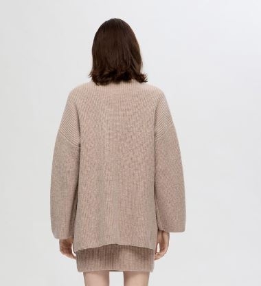 Mary LS long knit roll neck