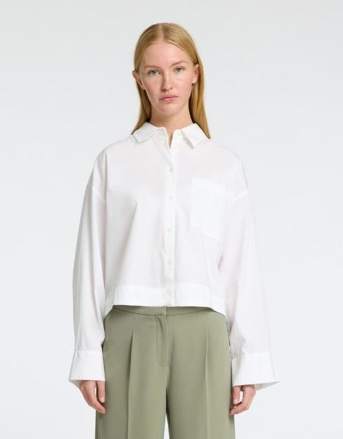 Astha LS cropped boxy shirt