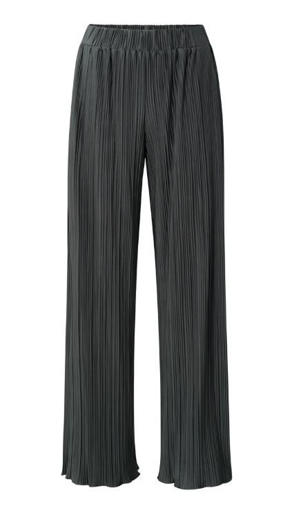 Jersey Plisse Wide Leg Trousers