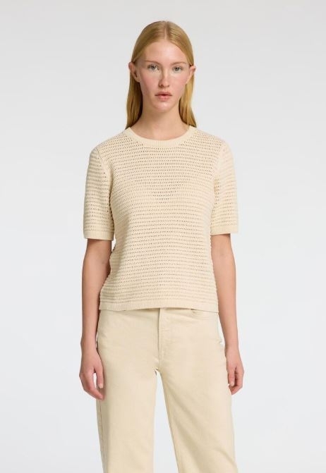 Vinna SS Structure Knit O-Neck NOOS